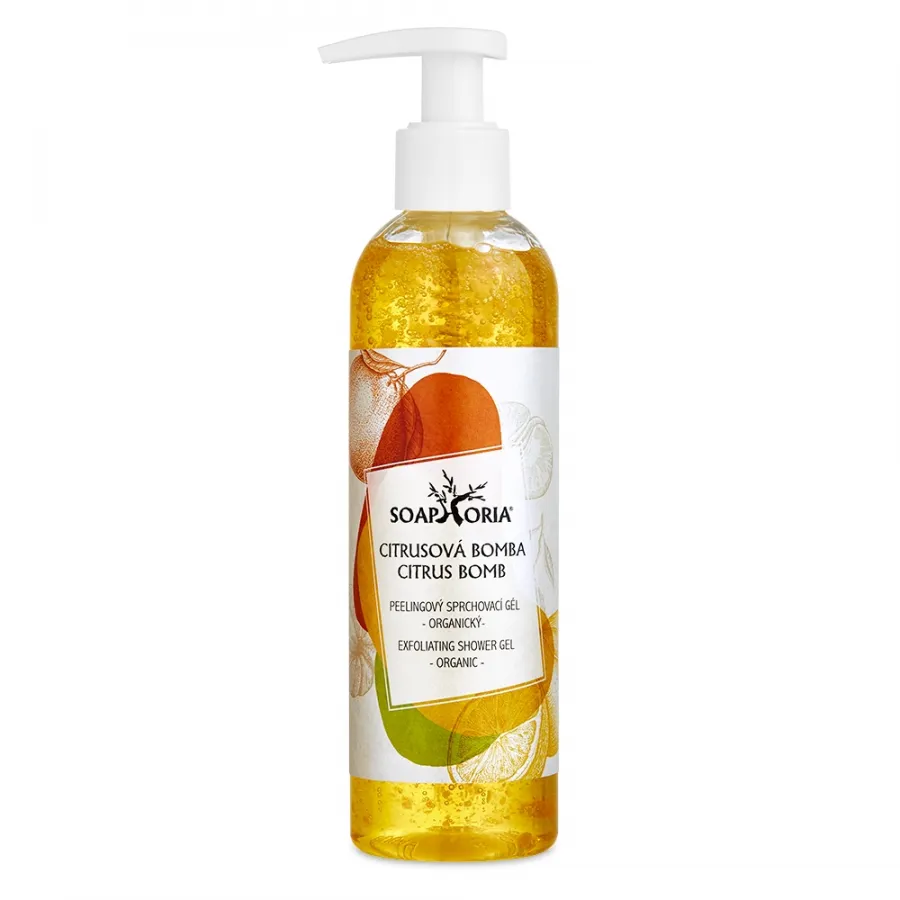Soaphoria - Citrusová bomba - organický peelingový sprchovací gél