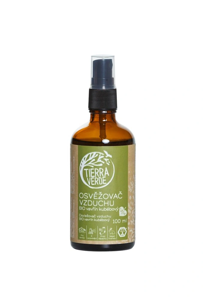 Tierra Verde - Osviežovač vzduchu – BIO Vavrín kubébový (sklenená fľaštička 100 ml)