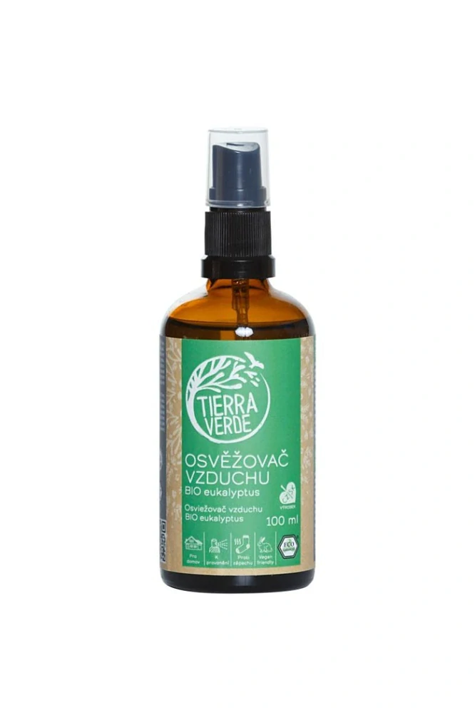 Tierra Verde - Osviežovač vzduchu – BIO Eukalyptus (sklenená fľaštička 100 ml)