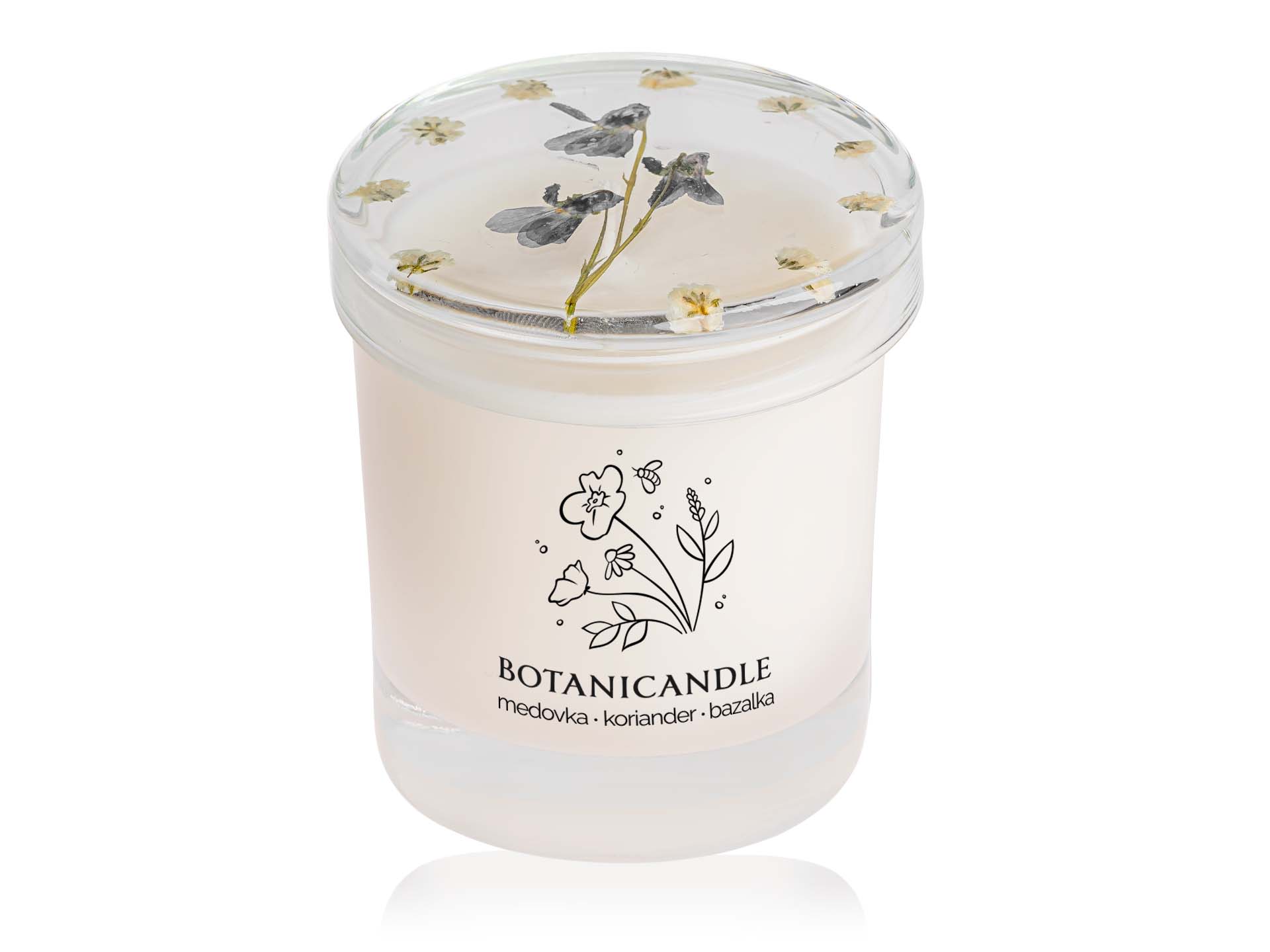 Botanicandle - Sviečka s ozdobným viečkom Medovka