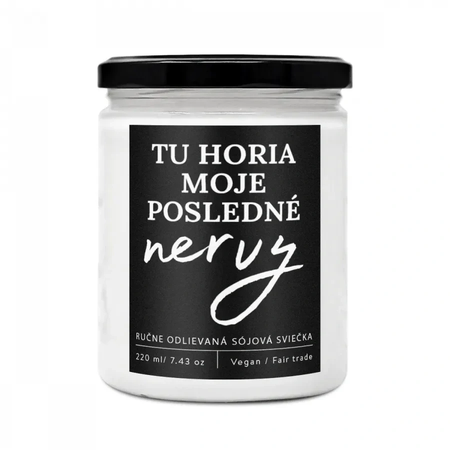 Soaphoria - Moje posledné nervy - dizajnová handmade sviečka