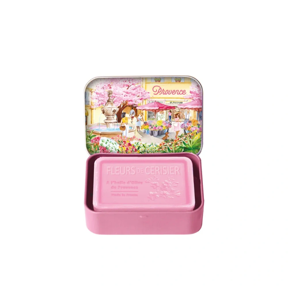 Esprit Provence - Tuhé mydlo v plechovke Provence Čerešňový kvet, 70g