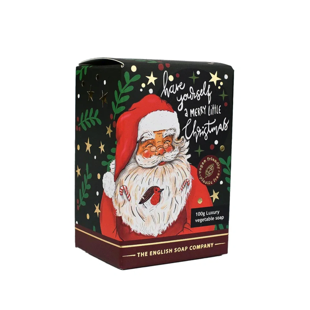 The English Soap Company - Santa Klaus - Kadidlo & Myrha, Vianočné tuhé mydlo, 100 g