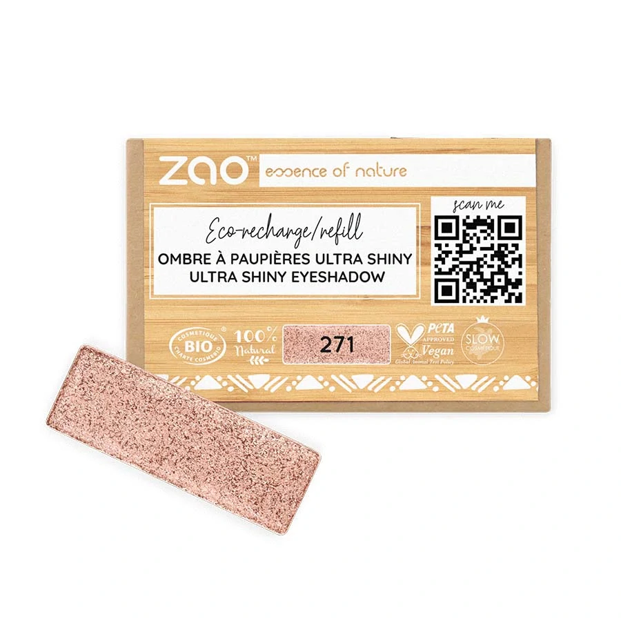 ZAO - Obdĺžnikový očný tieň Ultra shiny 271 Pinkish copper - náplň