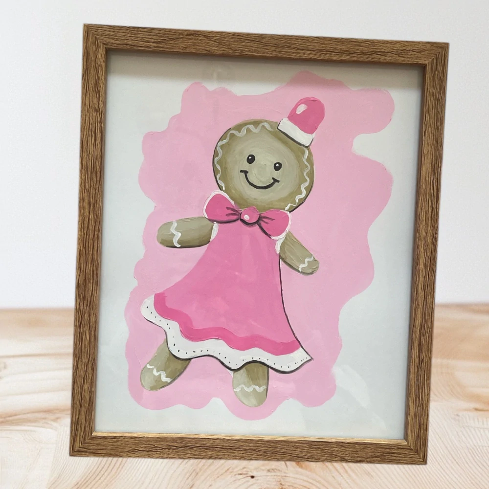 Hand - made - Obraz Perníková dievčinka