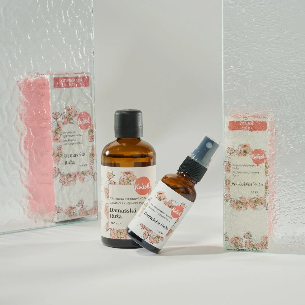 Kvitok - Organická Kvetinová Voda – Damašská Ruža, 30ml