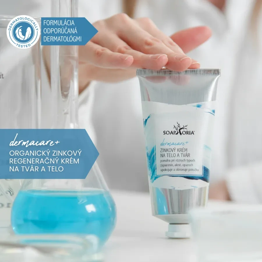 Soaphoria - DERMACARE+ organický zinkový regeneračný krém na tvár a telo