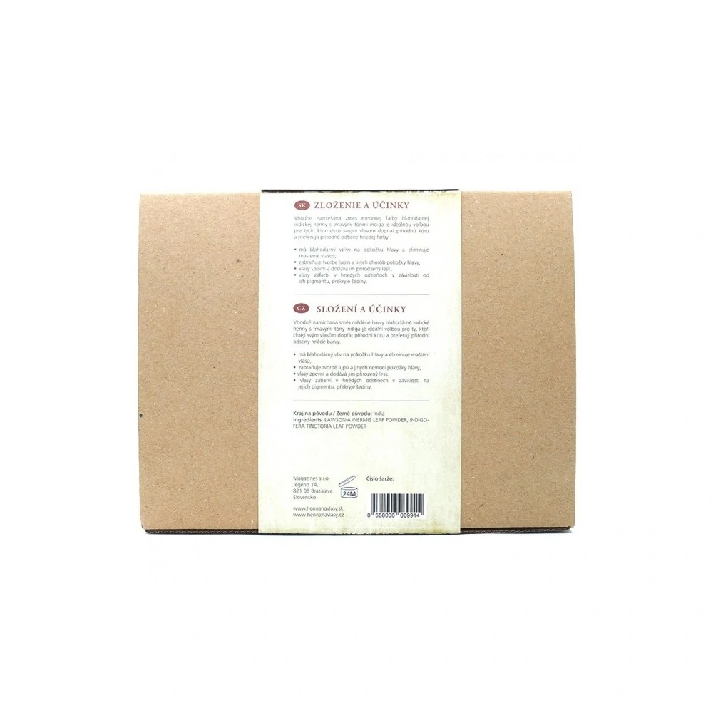 Indian Natural Hair Care - HENNA & INDIGO 1kg - hnedá farba na vlasy