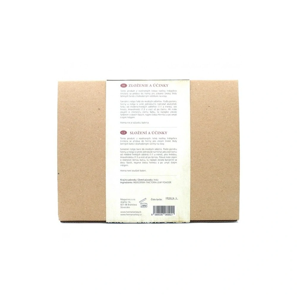Indian Natural Hair Care - INDIGO 1kg - hnedá až čierna farba na vlasy