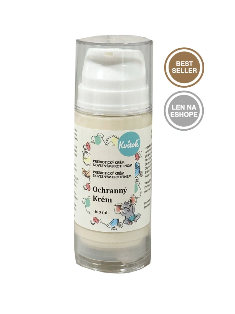 Kvitok - Detský ochranný krém – celotelový prebiotický krém s ovseným proteínom 50 ml