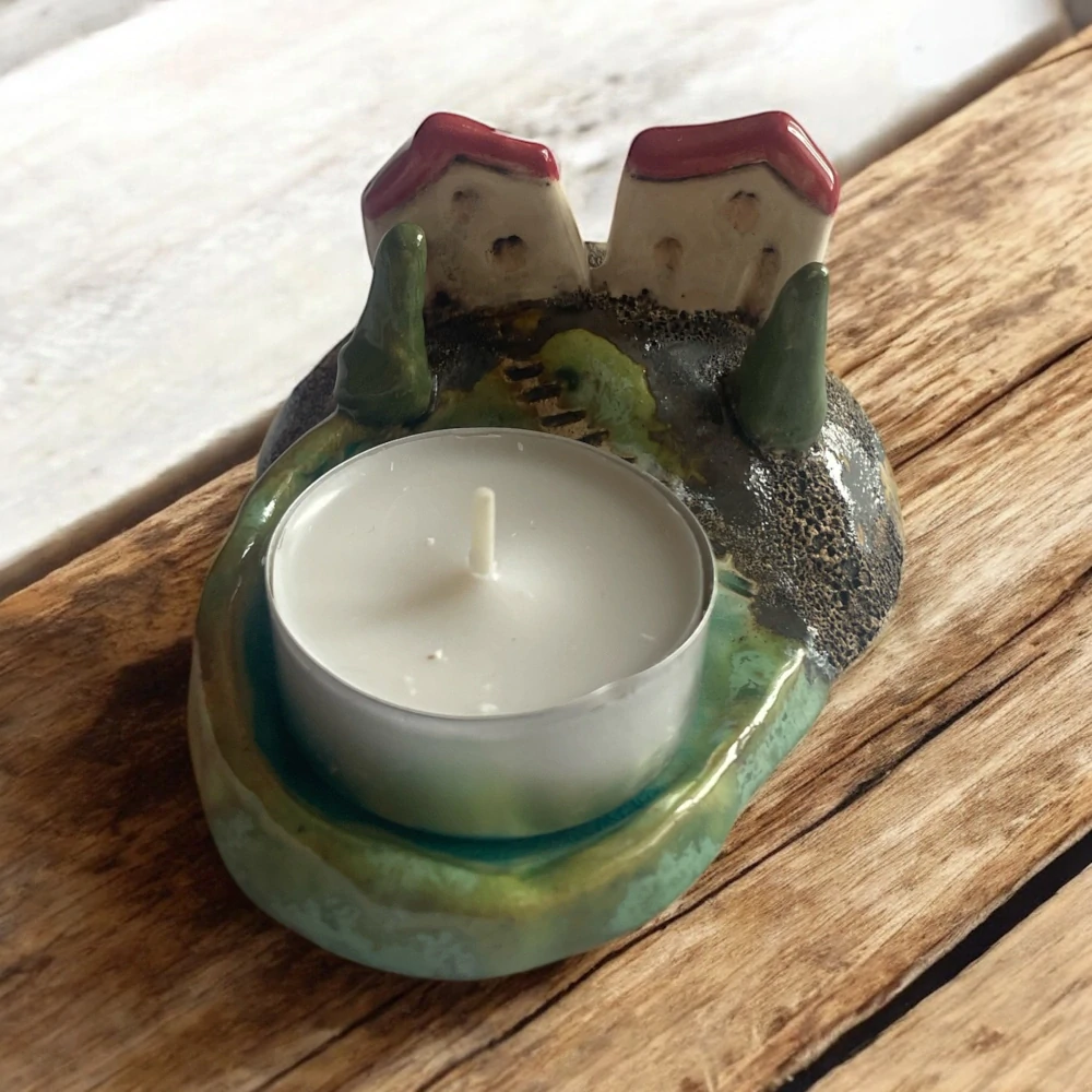 Hand - made - Keramický svietnik Toskánske svetielko