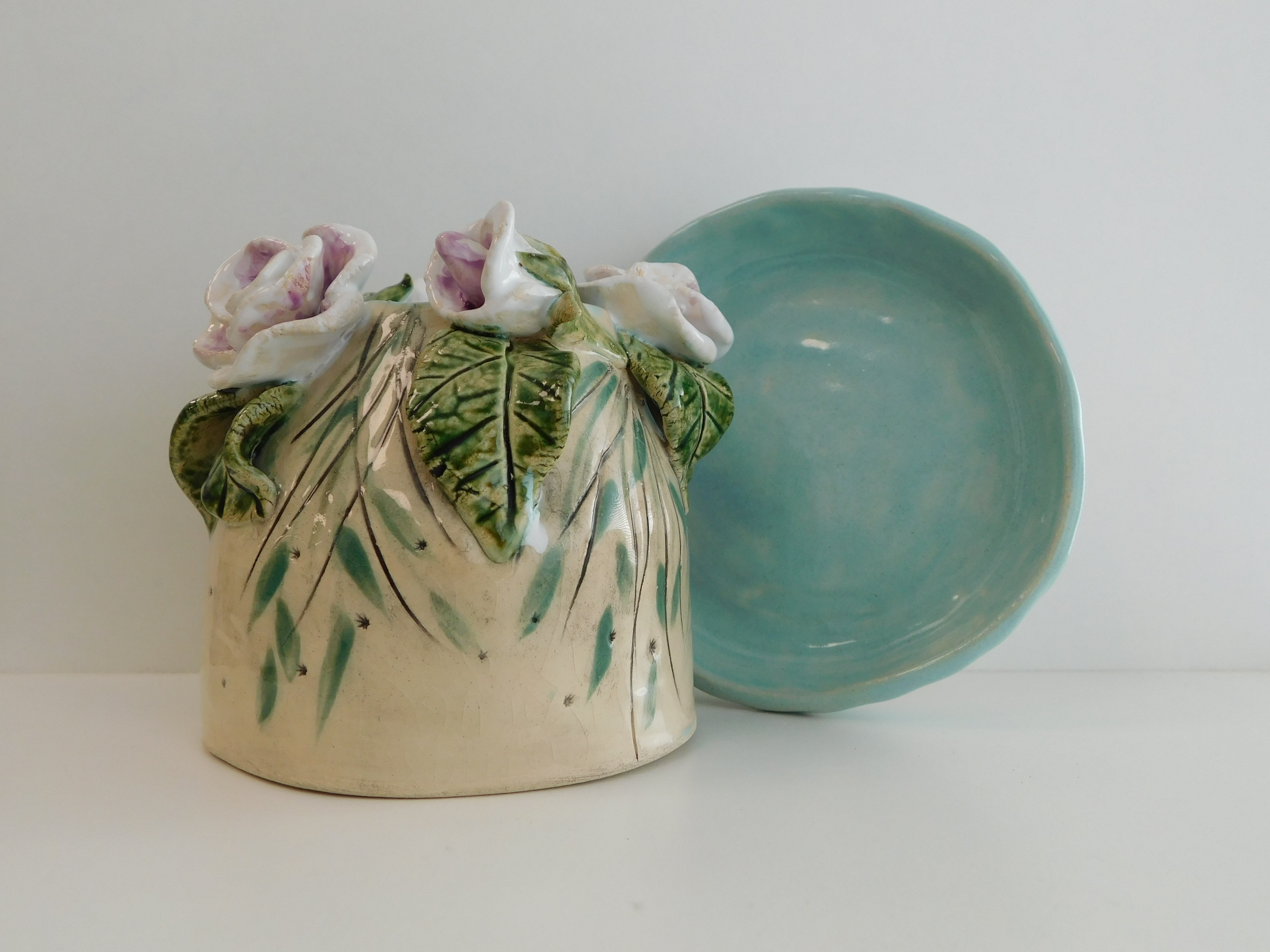 Hand - made - Keramická miska, popolník Ružová harmónia