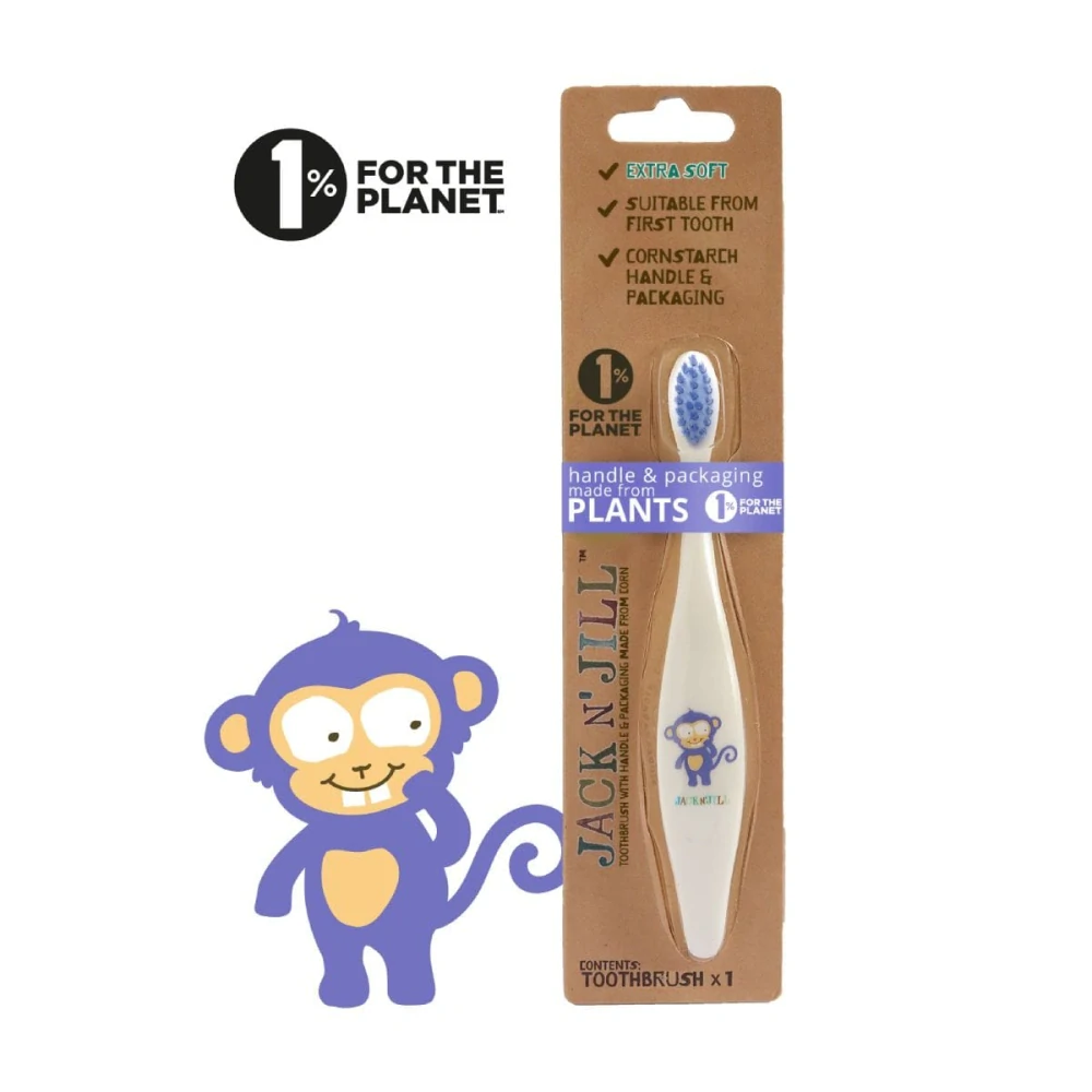 Jack N´Jill - Extra mäkká kefka na prvé zúbky Jack N’Jill – OPICA