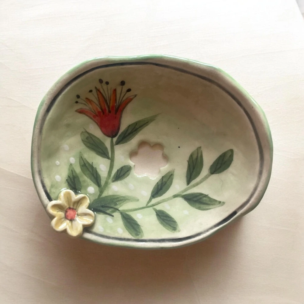 Hand - made - Mydelnička „Jarný tulipán“