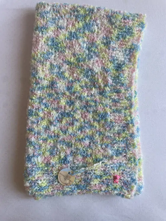 Hand - made - Detská pletená deka, farebná