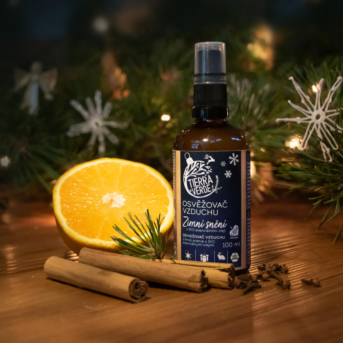 Tierra Verde - Osviežovač vzduchu – Zimné snenie (sklenená fľaštička 100 ml)