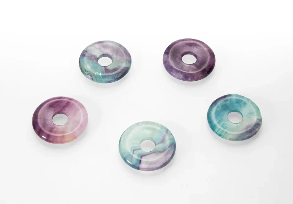 Prívesok - Fluorit dúhový donut 30mm