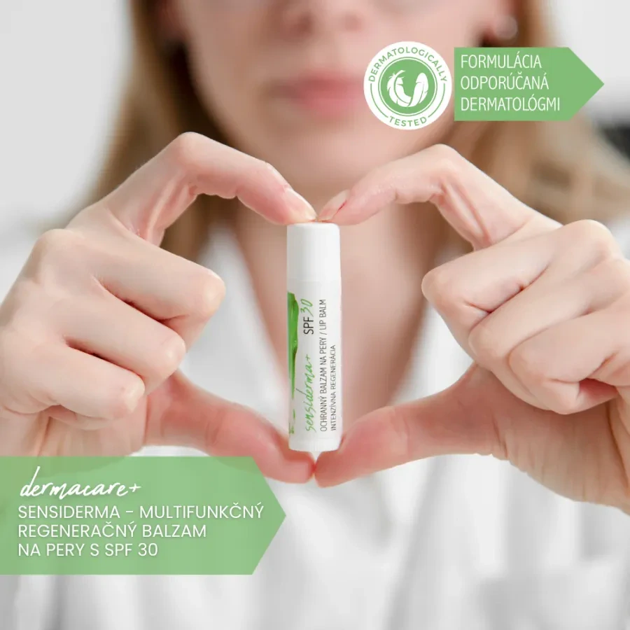 Soaphoria - SENSIDERMA+ multifunkčný regeneračný balzam na pery s SPF 30