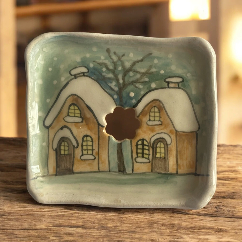 Hand - made - Mydelnička Zimné domčeky