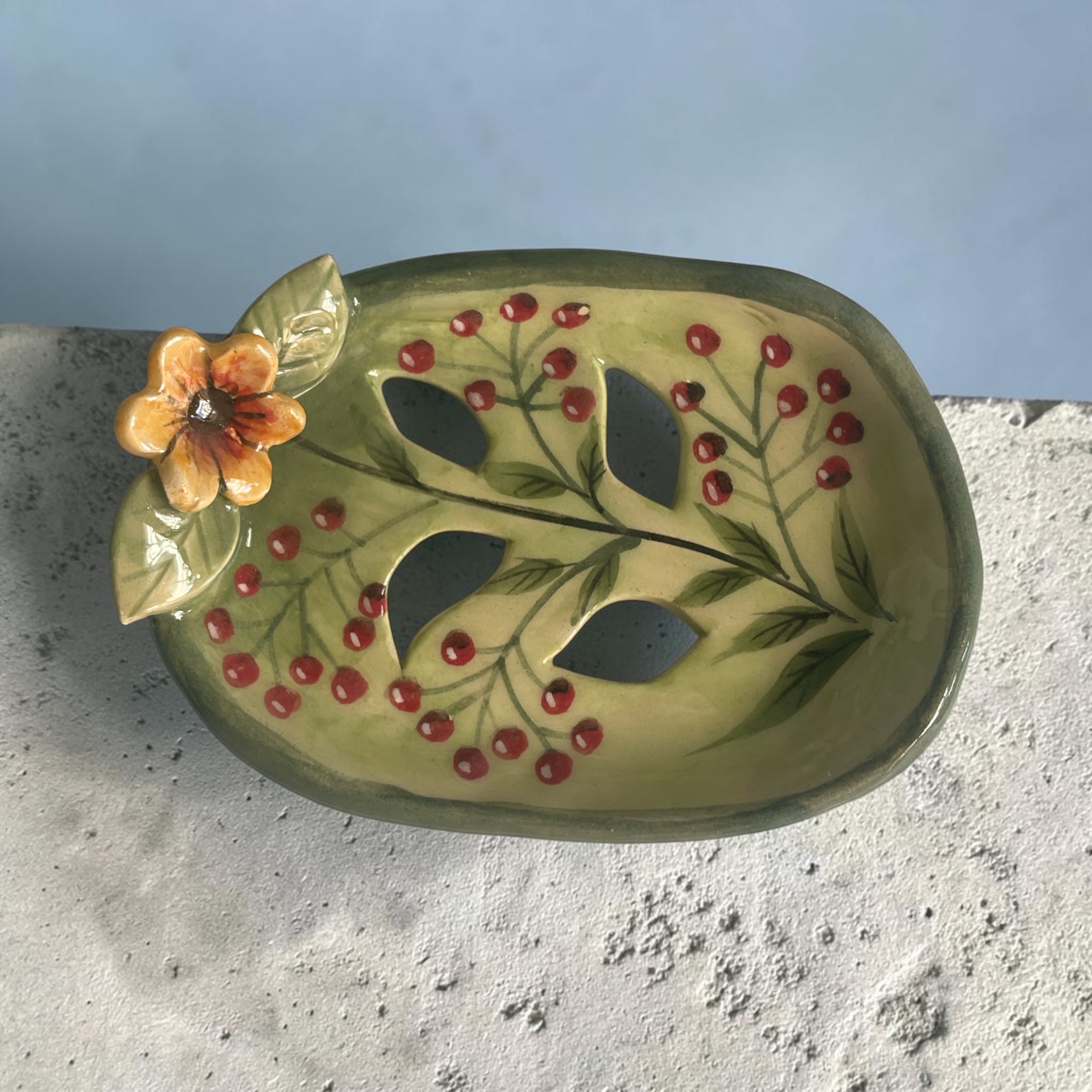 Hand - made - Mydelnička Šípková vetvička