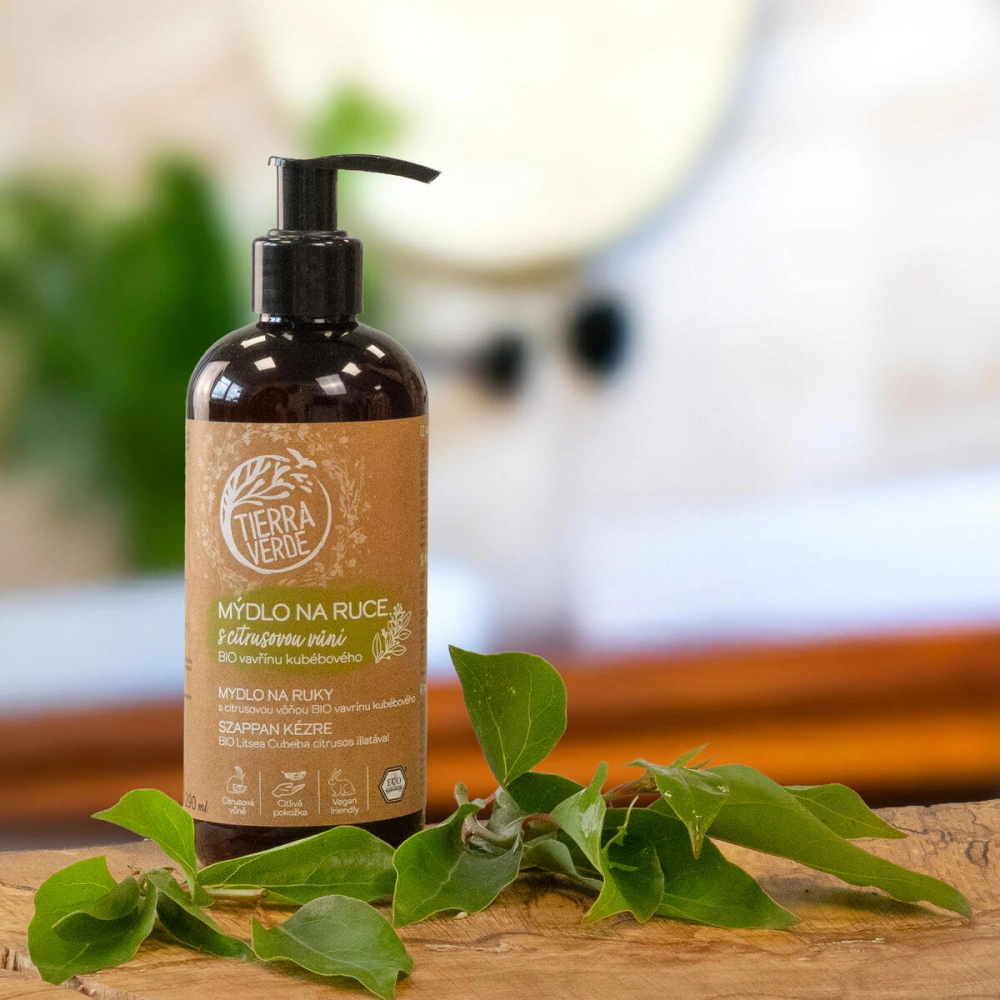 Tierra Verde - Tekuté mydlo na ruky s vôňou BIO vavrínu kubébového (fľaša 480 ml)