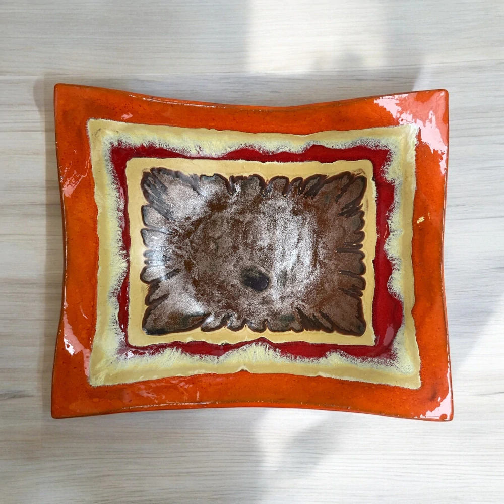 Hand - made - Keramická misa Zem a slnko