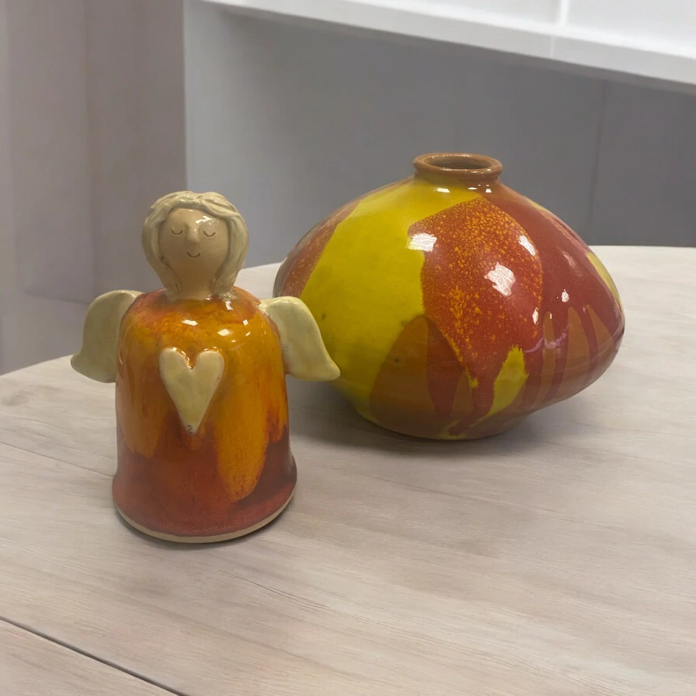 Hand - made - Keramický Anjel slnka