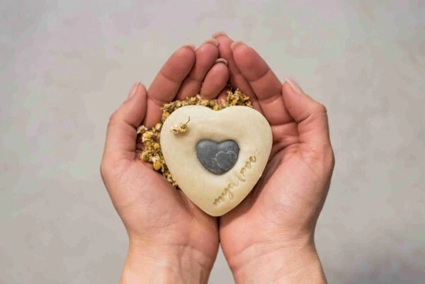Mydlove - Mydlo harmanček s kozím mliekom – srdiečko