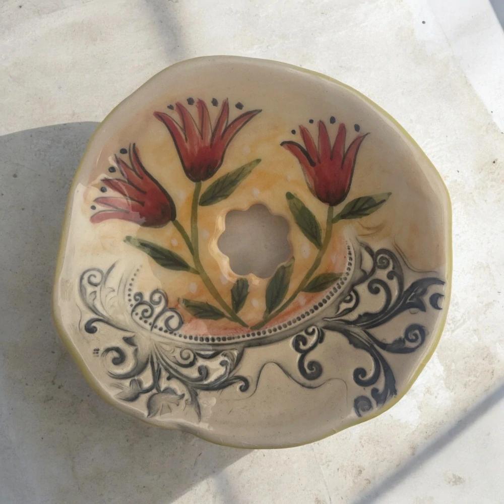 Hand - made - Mydelnička Kvety pri peci