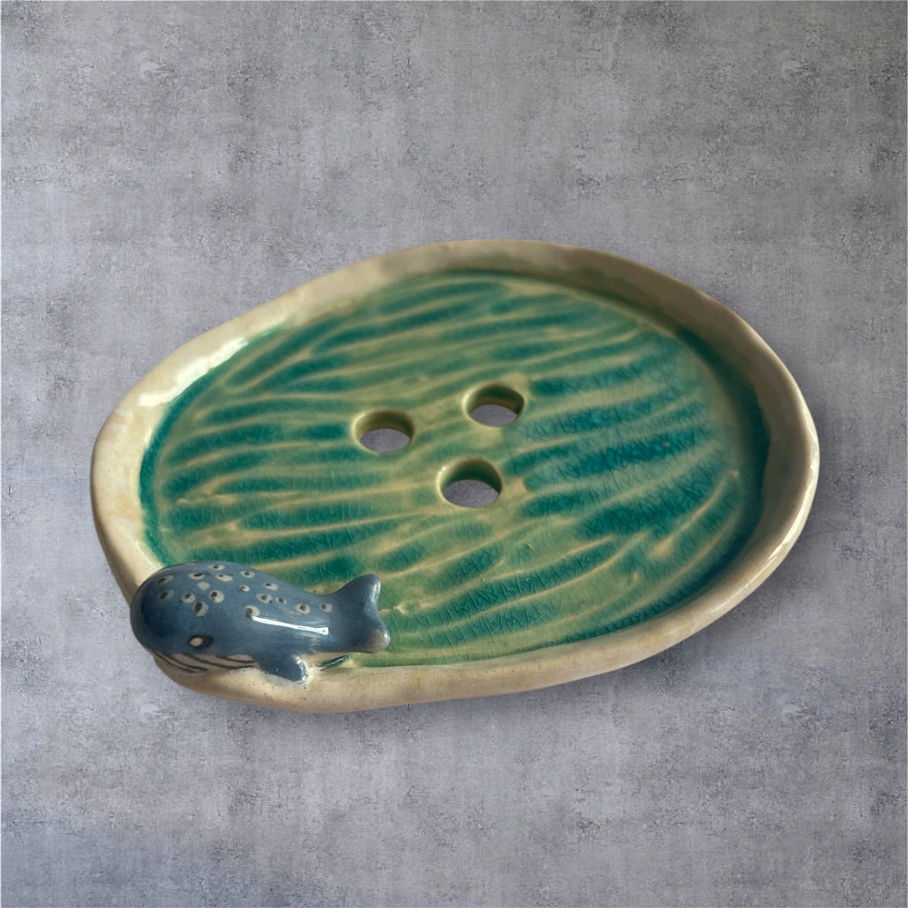 Hand - made - Mydelnička Modré more s veľrybkou