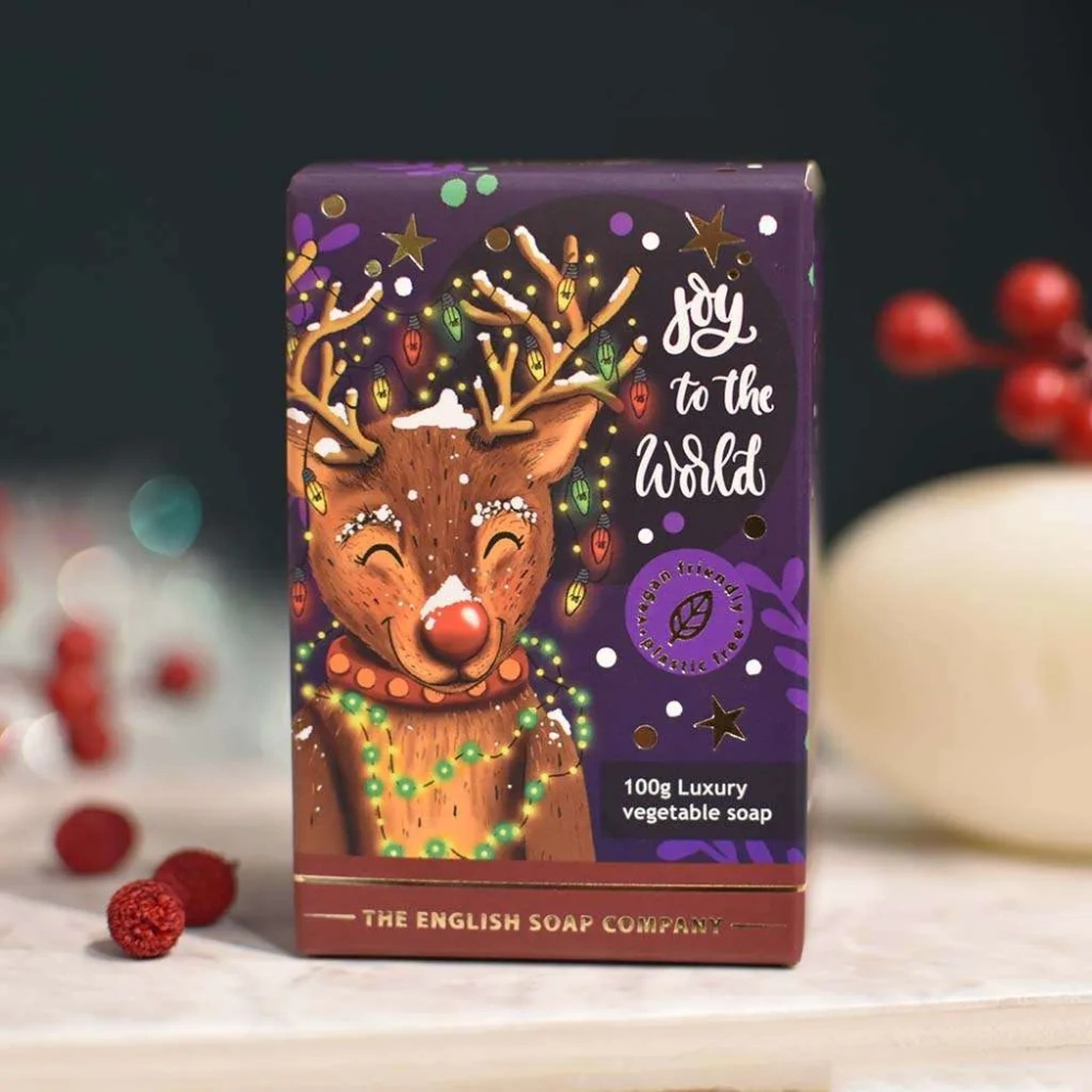 The English Soap Company - Sob - Kadidlo & Myrha, Vianočné tuhé mydlo, 100 g