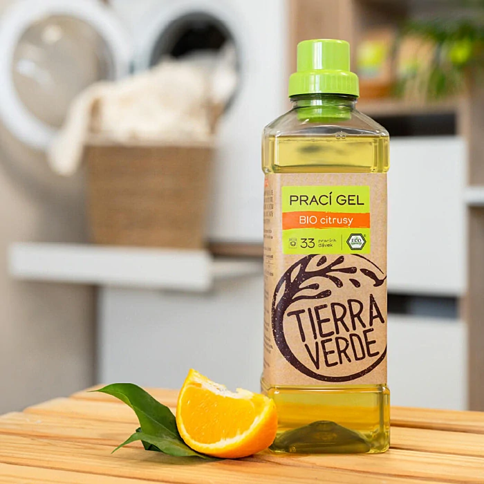 Tierra Verde - Prací gél s vôňou BIO citrusov (fľaša 1 l)