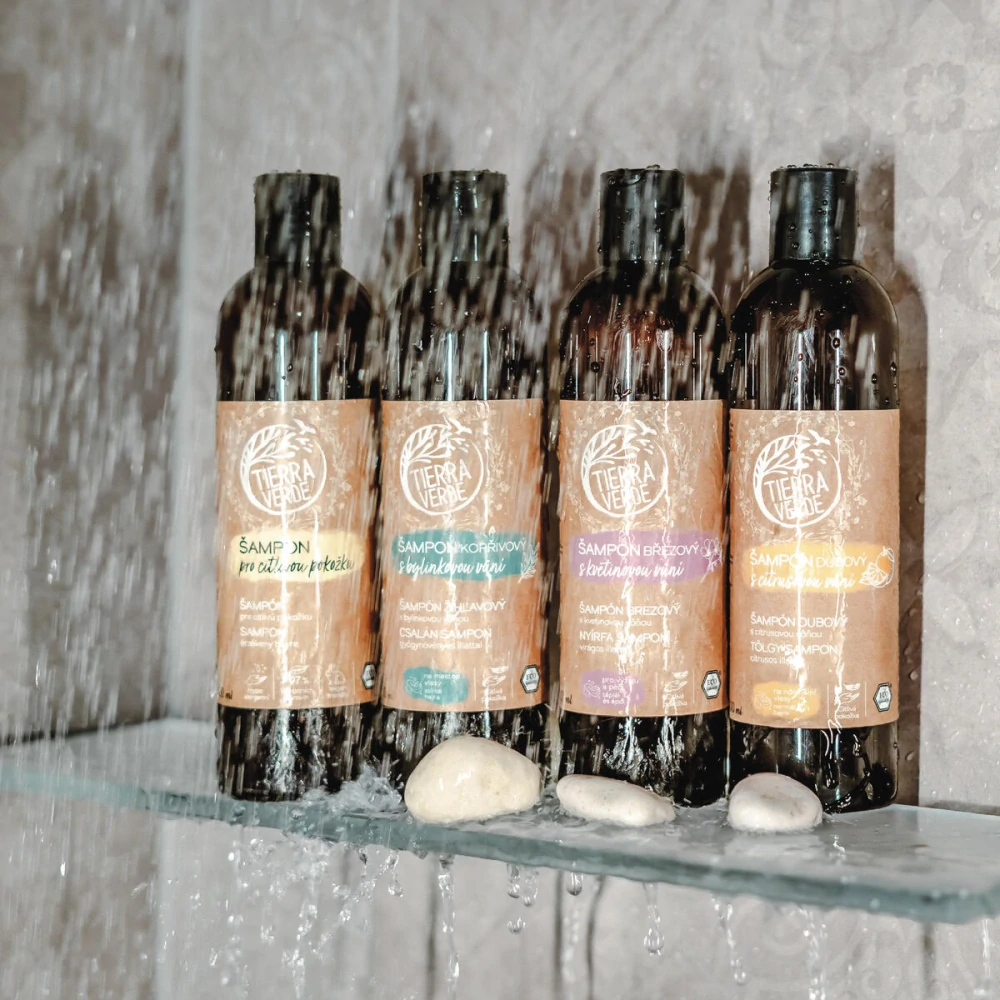 Tierra Verde - Brezový šampón pre výživu a starostlivosť s kvetinovou vôňou (fľaša 500 ml)