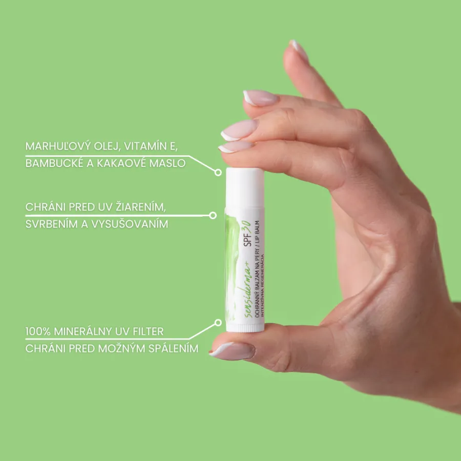 Soaphoria - SENSIDERMA+ multifunkčný regeneračný balzam na pery s SPF 30