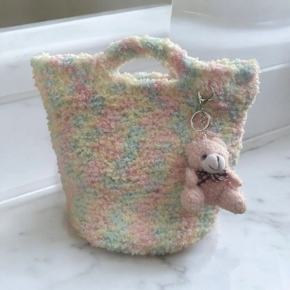 Hand - made - Háčkovaná kabelka s mackom