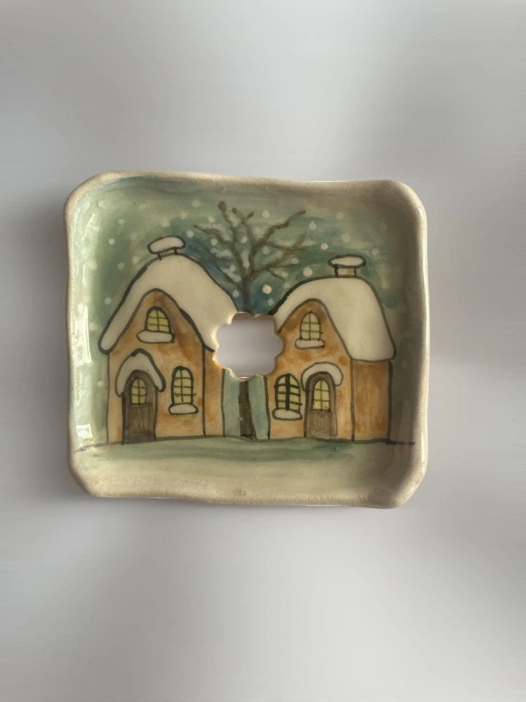 Hand - made - Mydelnička Zimné domčeky