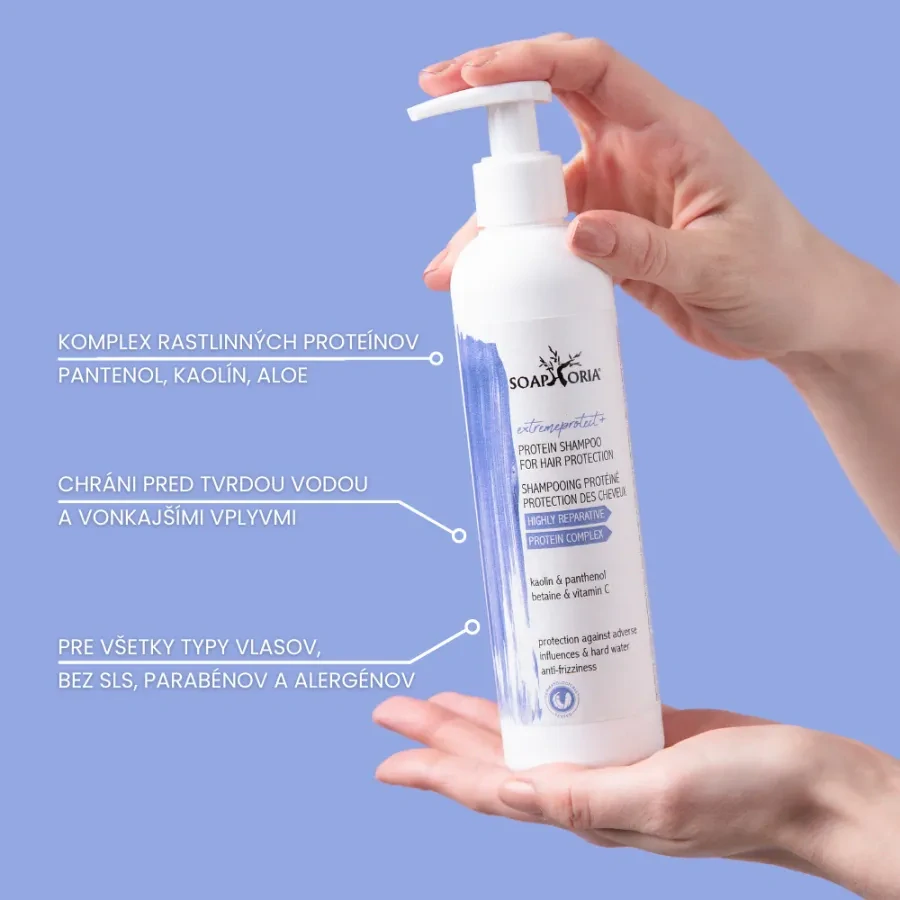 Soaphoria - EXTREMEPROTECT+ výživný proteínový šampón na ochranu vlasov (Kaolin & Panthenol)