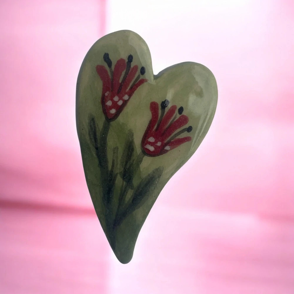 Hand - made - Brošňa Lúčne srdce