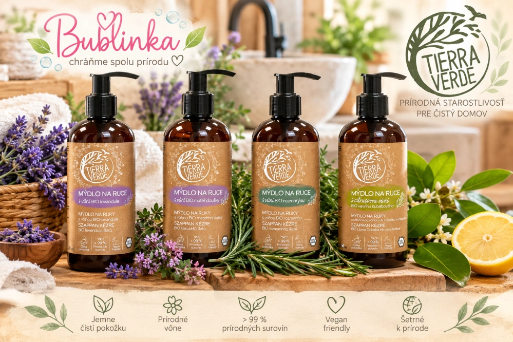 Tierra Verde - Tekuté mydlo na ruky s vôňou BIO materinej dúšky (fľaša 480 ml)
