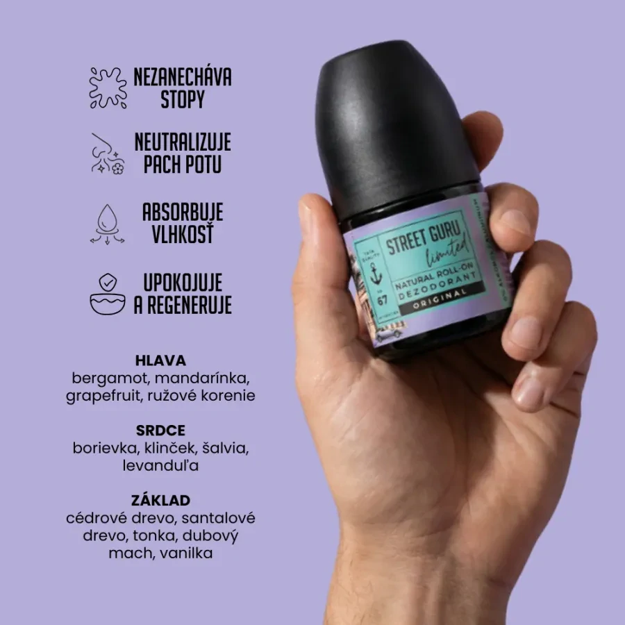 Soaphoria - Street Guru - Pánsky Roll-On Dezodorant