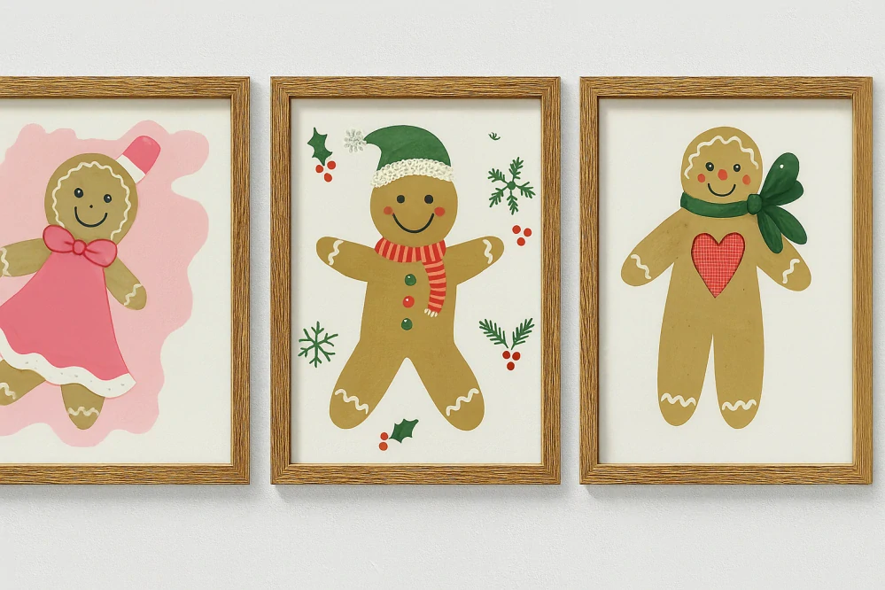 Hand - made - Obraz Perníková dievčinka