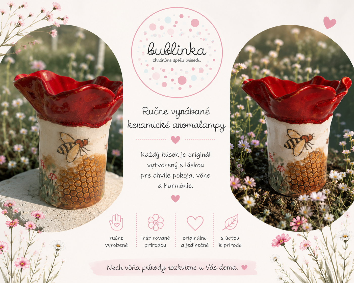 Hand - made - Aromalampa Tanec včiel