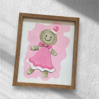 Hand - made - Obraz Perníková dievčinka