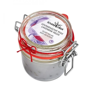 Soaphoria - Levanduľové pole - organický soľný telový peeling
