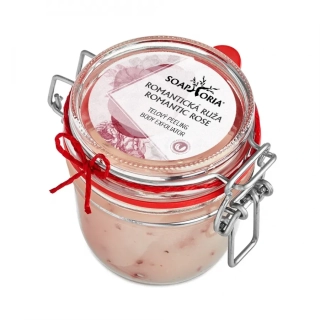 Soaphoria - Romantická ruža - organický soľný telový peeling