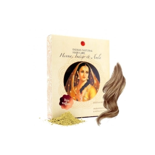 Indian Natural Hair Care - HENNA, INDIGO & AMLA 200g - svetlohnedá farba na vlasy