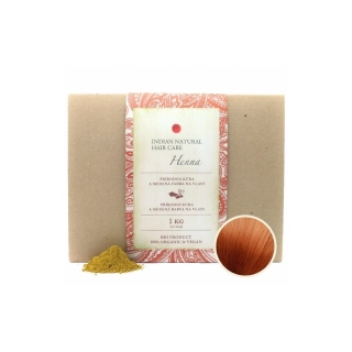 Indian Natural Hair Care - HENNA 1kg - medená farba a kúra na vlasy