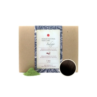 Indian Natural Hair Care - INDIGO 1kg - hnedá až čierna farba na vlasy