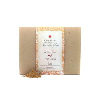 Indian Natural Hair Care - AJURVÉDSKE BYLINKY 1kg - regeneračný zábal na vlasy