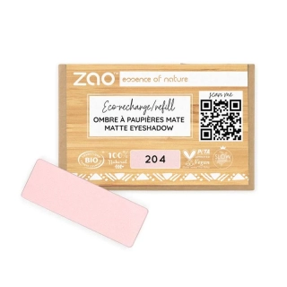 ZAO - Obdĺžnikový matný očný tieň 204 Golden Old Pink - náplň